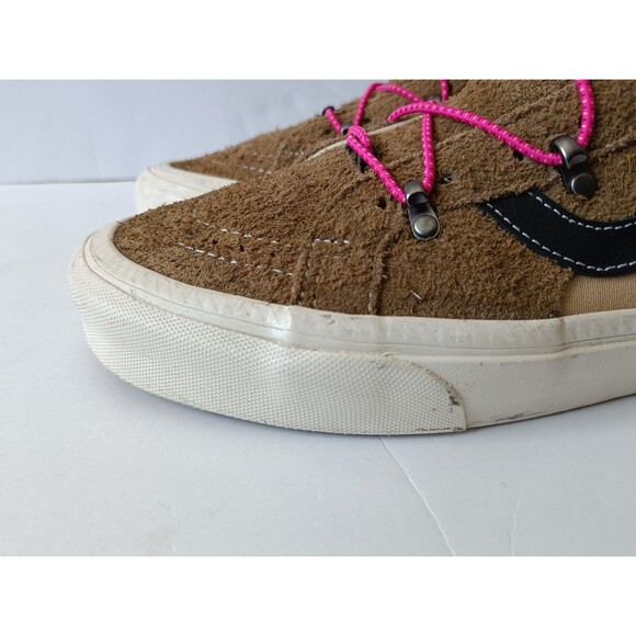 Vans Sk8-Hi Echo DX Shoes Men's 10 Hairy Suede Brown Beige - Picture 4 of 9
